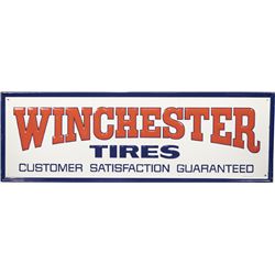 Winchester Tires Embossed Self-Framed Tin Sign