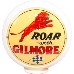 Roar With Gilmore Milk Glass Gas Pump Globe