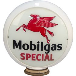 Original Mobilgas Special Milk Glass Gas Pump Globe