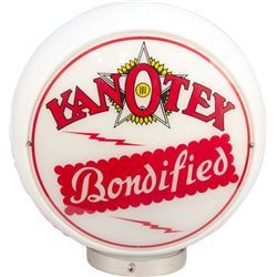 Original Kanotex Bondified Milk Glass Gas Pump Globe