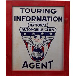 National Automobile Club Touring Information Agent Sign