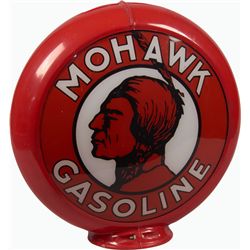 "Mohawk Gasoline" Gas Pump Double Glass Lenses Top Sign