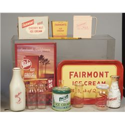 Lot of Fairmont Ice Cream & Misc. Items