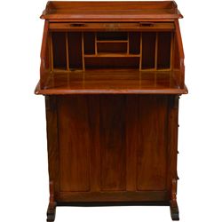 Early Wooden Roll Top Desk