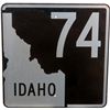 Image 1 : "IDAHO - 74" Metal Highway Sign