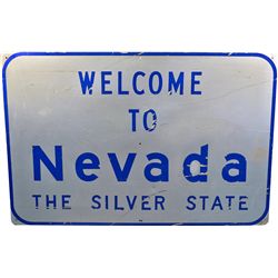 Large Nevada Metal Highway Sign