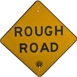 "ROUGH ROAD" Reflective Metal Warning Highway Sign
