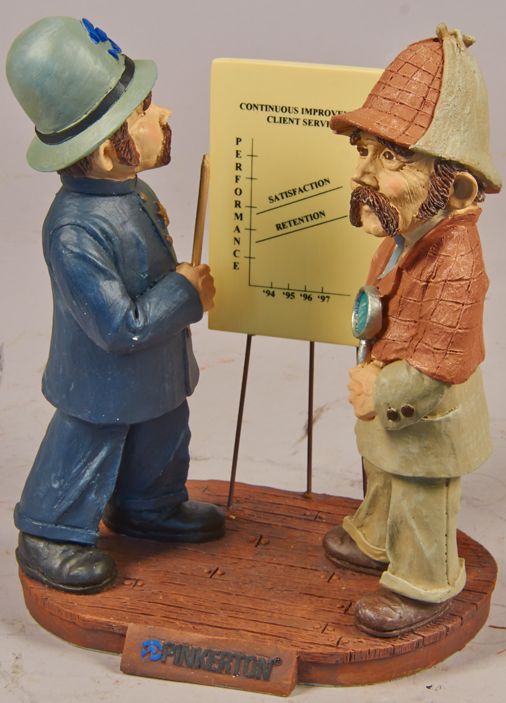 Lot of 4 Pinkerton Limited Edition Figural Statues