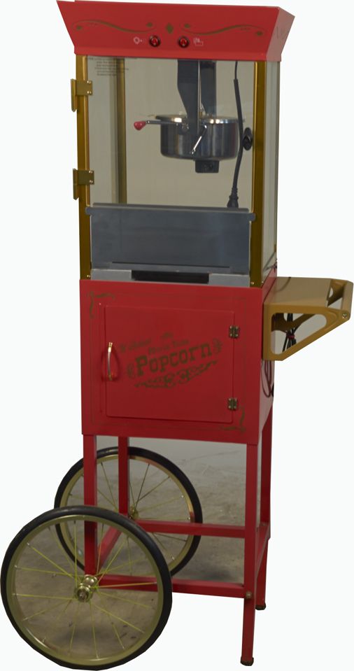Nostalgia Electrics Popcorn Machine Cart On Wheels