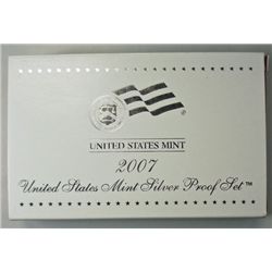 2007 U.S. 14 PIECE SILVER PROOF SET, IN EXCELLENT MINT PACKAGING