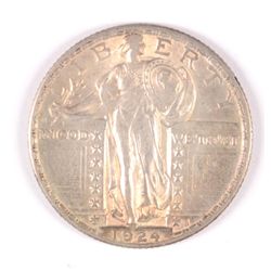 1924 STANDING LIBERTY QUARTER CH BU + ORIGINAL