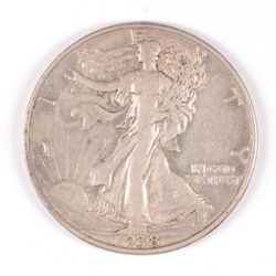 1938-D WALKING LIBERTY HALF DOLLAR XF-AU ORIGINAL