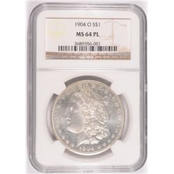 1904-O MORGAN SILVER DOLLAR, NGC MS-64 PL