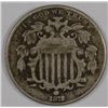 Image 1 : 1872 SHIELD NICKEL GOOD+