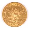 Image 2 : 1854S $10.00 LIBERTY GOLD, MS-61  VERY RARE DATE, NICE ORIGINAL COIN!!