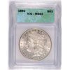 Image 1 : 1892 MORGAN DOLLAR ICG MS 62   WHITE