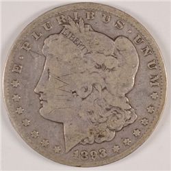 1893 CC MORGAN DOLLAR G-VG