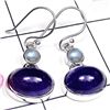 Image 1 : 3.70g Earring of Tanzanite and Pearl Sterling Silver