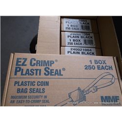 BOX: EZ CRIMP PLASTIC COIN BAG SEALS