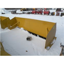 10 ft snow pusher for skid loader w/metal cutting edge -NEW