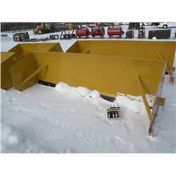 10 ft snow pusher for skid loader w/metal cutting edge -NEW
