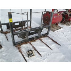 Hay fork for skid steer