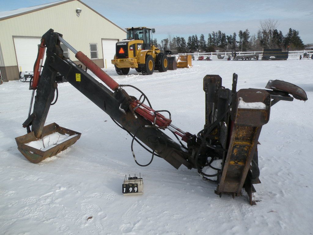 Backhoe attachment for skid loader