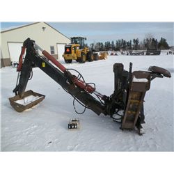 Backhoe attachment for skid loader