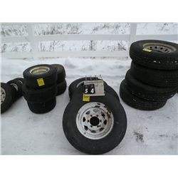 3 tires  215x74-14, 205.75 15, 235 75 15