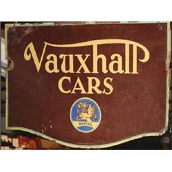 A Cartouche Shaped Double Sided Vauxhall Cars...