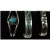 Image 1 : Lot of three Vintage Native American Cuff Bracelets,