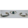 Image 2 : Lot of three Vintage Native American Cuff Bracelets,