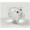 Image 1 : Swarovski Mini Pig Silver Crystal Figurine, Mint in box   Retired