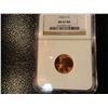 Image 1 : 1955-S LINCOLN CENT GRADED MS67-RD BY NGC