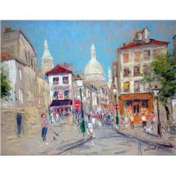 Kamil Kubik, Montmartre, Signed Pastel