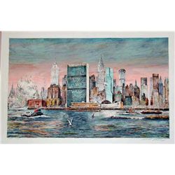 Kamil Kubik,  East River, NY,  Signed Print