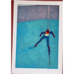 Steve Kuzma, Slalom, Signed Lithograph