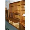 Image 2 : A teak wall unit with display shelf and lockable cupboard sections, matches lot 282