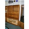 Image 2 : A teak wall unit with display shelf and lockable cupboard sections, matches lot 281