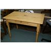 Image 1 : Vintage single drawer pine library table