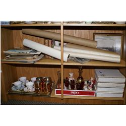 A selection of collectibles including Hummel  plates,  a large selection of ephemera including poste