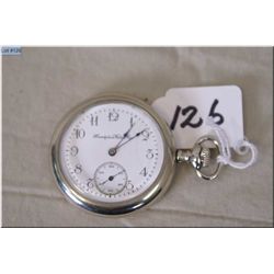 Hampden Model 1, 14 Size Pocket Watch, Canton Ohio, Made in 1909 silveroid case, lever set, good wor