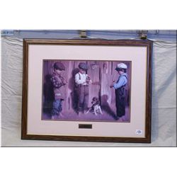 Odd Man Out Fr. Print by Jim Daly [ 1930's era scene of three young boys flipping a coin]