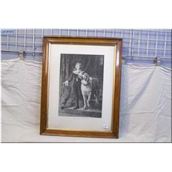 Eyes to the Blind Large Antique Oak Framed Print of original painting by Margaret Colly 1909 [ black