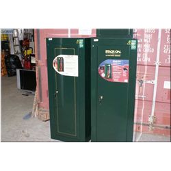 Stac On large green metal gun safe w/keys, 55" x 21 x 16