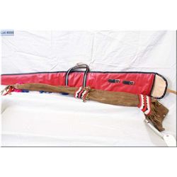 Lot : Two soft gun cases [ Rawhide w/fringe decoration - red vinyl ]