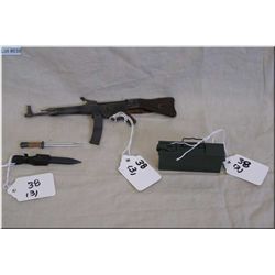 Lot : Three Miniature Plastic  Replica WWII Items : Sturm Gewehr MP 44 Full Auto Rifle w/sling 6 1/2