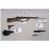 Image 1 : Lot :Three Miniature Plastic Replica WWII Items :  Lee Enfield No 4 Mk I bolt act Rifle  7 1/2" w/de
