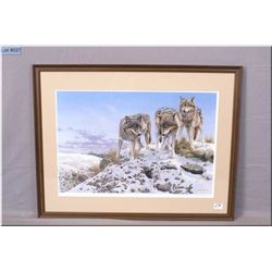 Seerey Lester Fr Ltd Edition Print, " High Ground Wolves", Artist Signed, # 346/950  1983
