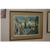 Image 1 : Framed signed print of a street scene 320/350
